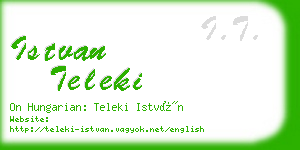 istvan teleki business card